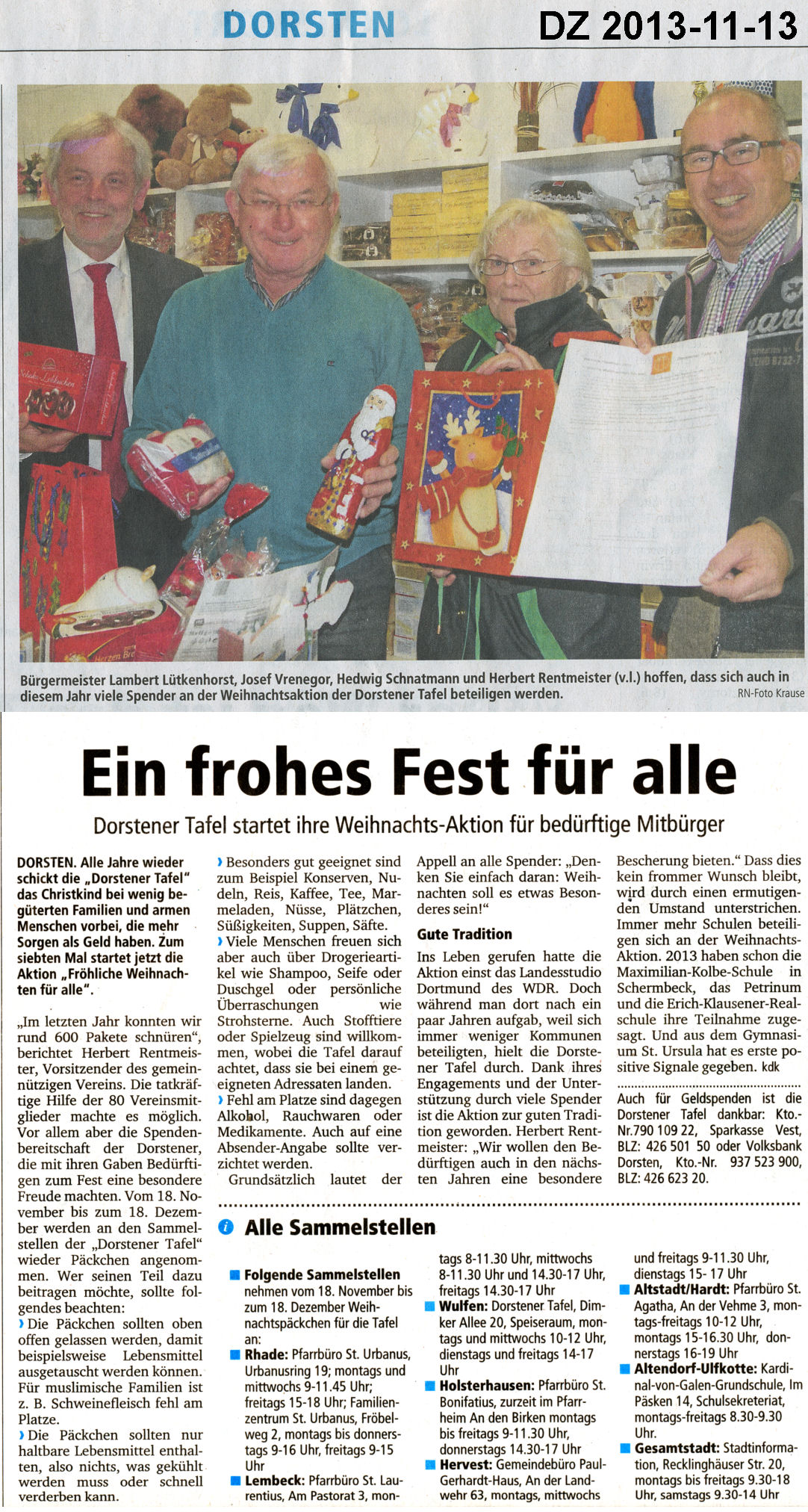 2013-11-13 Weihnachtsaktion Start 2013